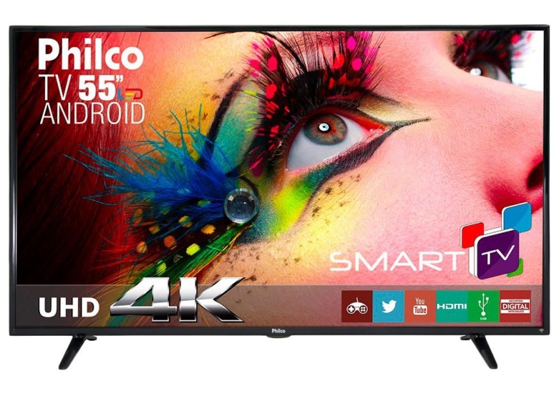 Smart TV TV LED 55 " Philco 4K PH55E61DSGWA