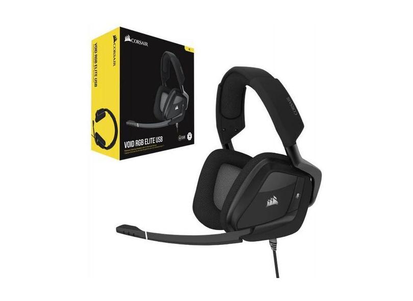 Fone Headset Corsair Para Jogos Void Rgb Elite Usb - Carbono