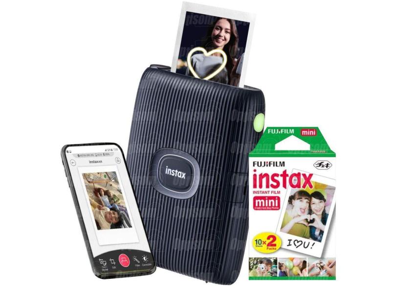 Impressora Bluetooth Fujifilm Instax Mini Link 2 Space Blue Para Smartphone + 20 Fotos