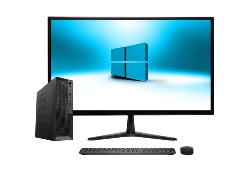 Computador Completo Compacto Intel Core i5, 16GB de memória, SSD 512GB, Windows 10, Monitor LED 19.5&quot; - 3green Slim 3GS-0101
