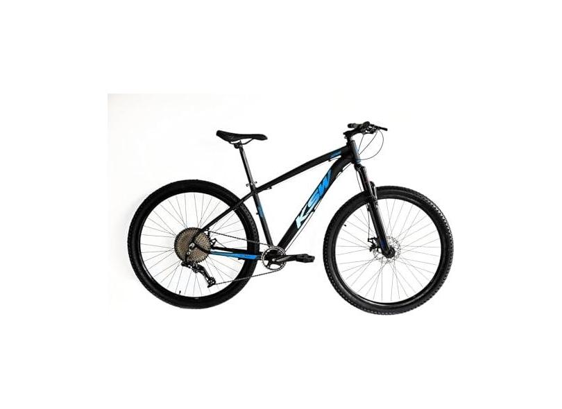 Bicicleta Aro 29 Bike Ksw Mtb 12v Marchas K7 11-50 Quadro em Alumínio 6061 (Preto/Azul, 21)