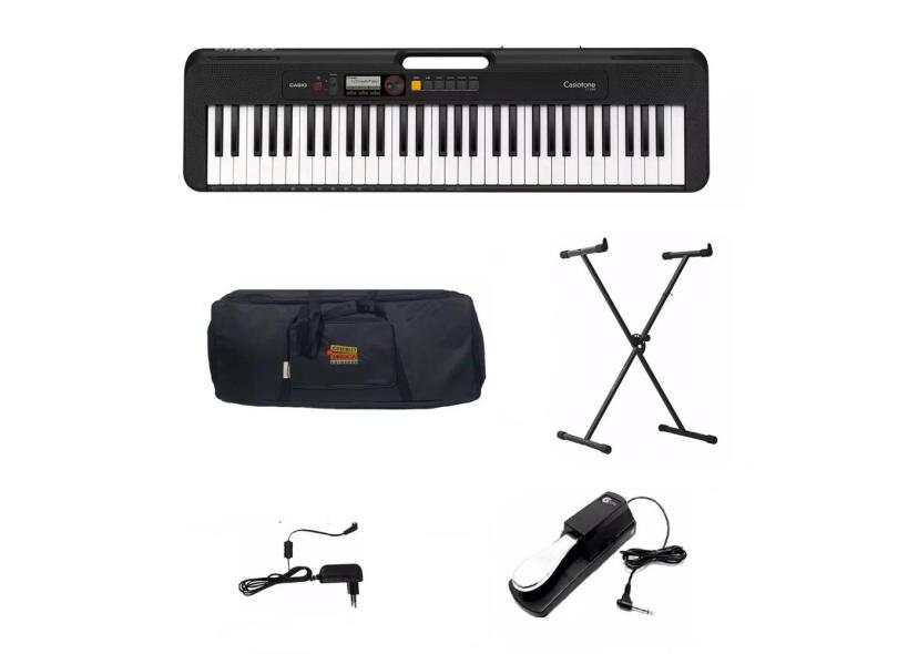 Teclado Casio Casiotone CT-S200 bk Preto Kit Gold