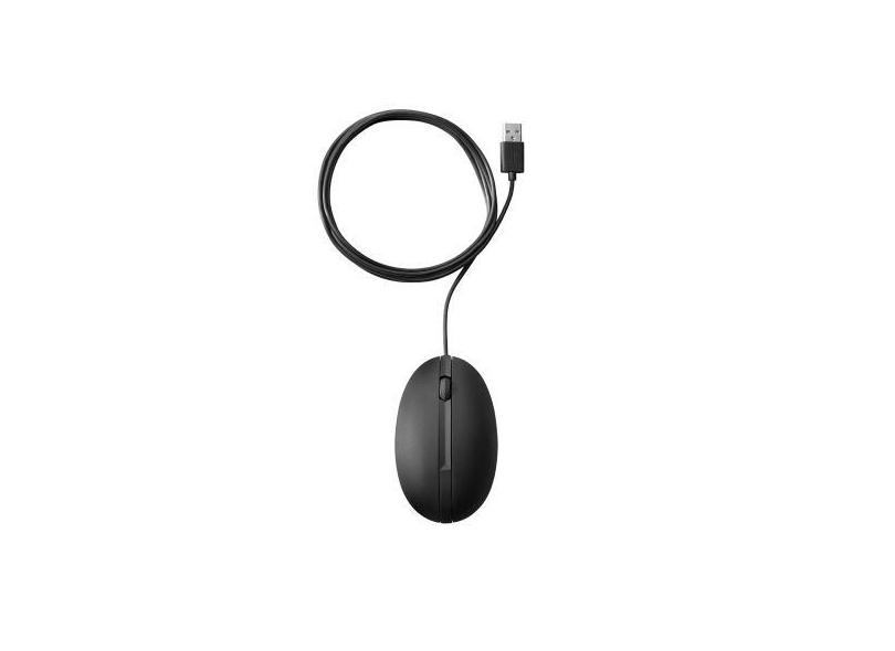 Mouse HP 320M Com Fio USB 1200 DPI 3 Botões - Preto