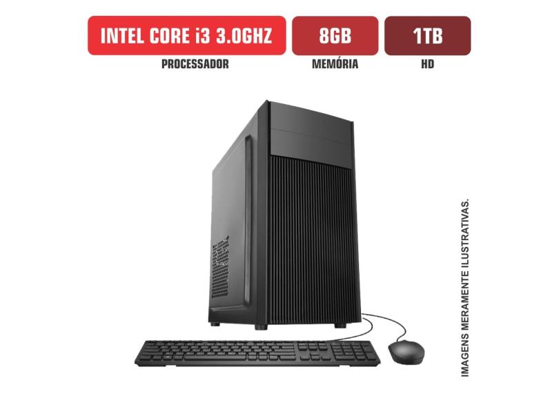 Computador Flex Computer Intel Core I3 8gb Hd 1tb Com Kit Windows 10 3210