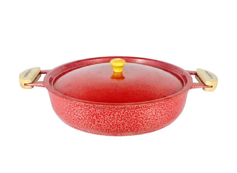Frigideira Alumínio Fundido Craqueada Alça Meia Lua 45Cm