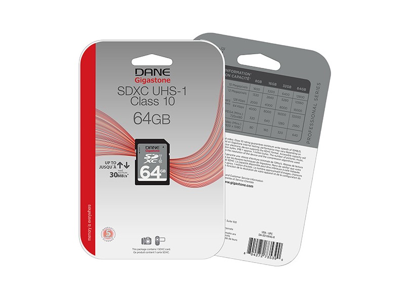 Cartão de Memória SDHC Dane-Elec 64 GB DA-SX1064GU-R