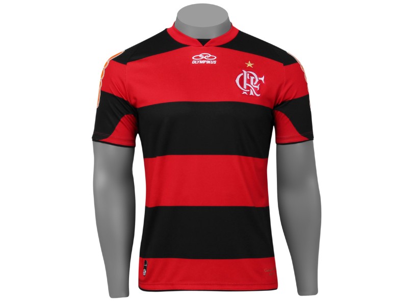 フラメンゴ OLYMPIKUS RONALDINHO 10 赤黒ストライプシャツ
