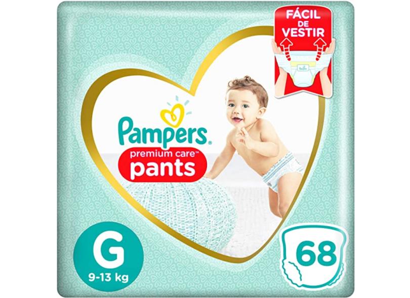 Fralda de Vestir Pampers Premium Care Pants G 68 Und 9 - 13kg