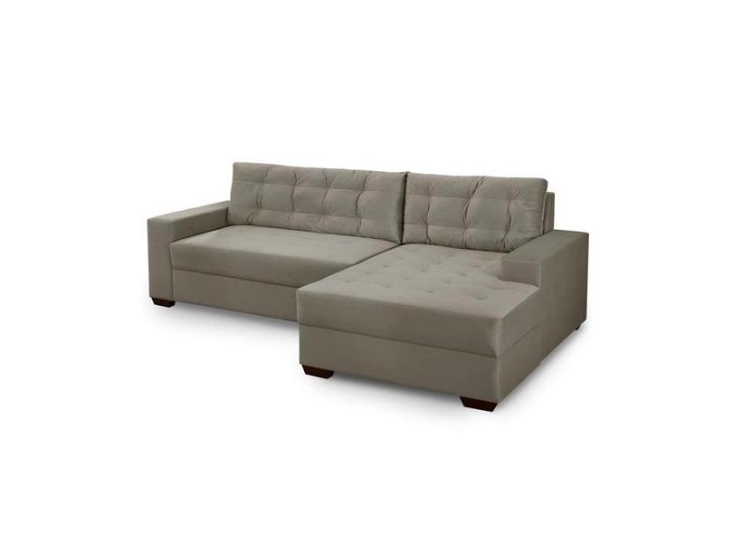 Sofá Chaise 3 lugares Suede Larissa American Comfort