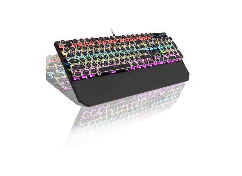 Teclado mecânico para jogos MageGee Typewriter Retro Gold