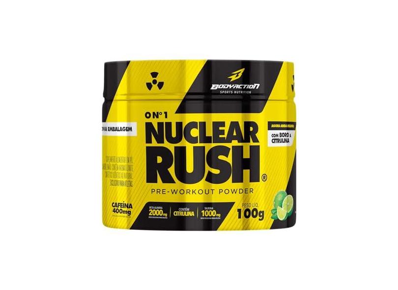Pré Treino Nuclear Rush 100g Sabor Limão Bodyaction