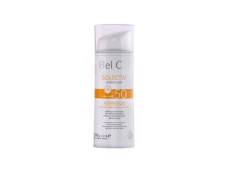 Bel Col Filtro Solar Solectiv Fps 50 Uva 50G Pele Sensível com o Melhor ...