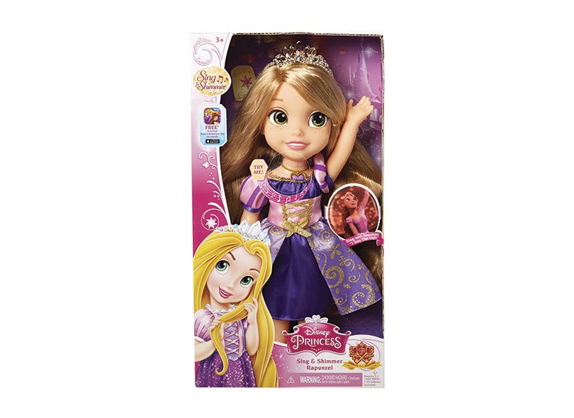 Boneca Princesas Disney Princesa Rapunzel que Canta Sunny