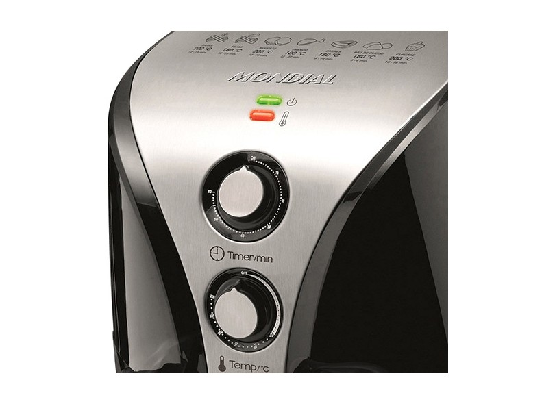 Fritadeira Elétrica Sem óleo Mondial Air Fryer Premium AF-01 1.270 W Inox