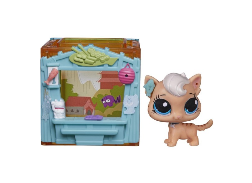 Boneca Littlest Pet Shop Cubo Temático Meow Meow Milkone Hasbro