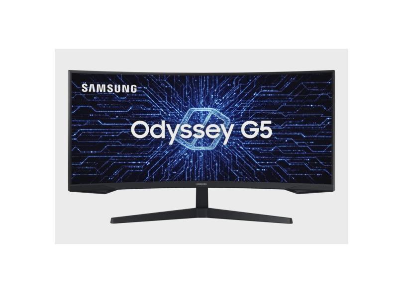 Monitor Samsung Gamer Curvo odyssey 34 165HZ 1MS wqhd Ultrawide hdmi dp Freesync Premium Preto