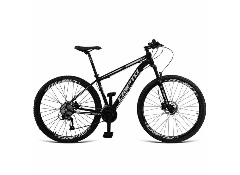 Bicicleta Aro 29 Cripto 21 Marchas Freios Disco c- Suspensão - Prata-preto - 15 Prata-preto