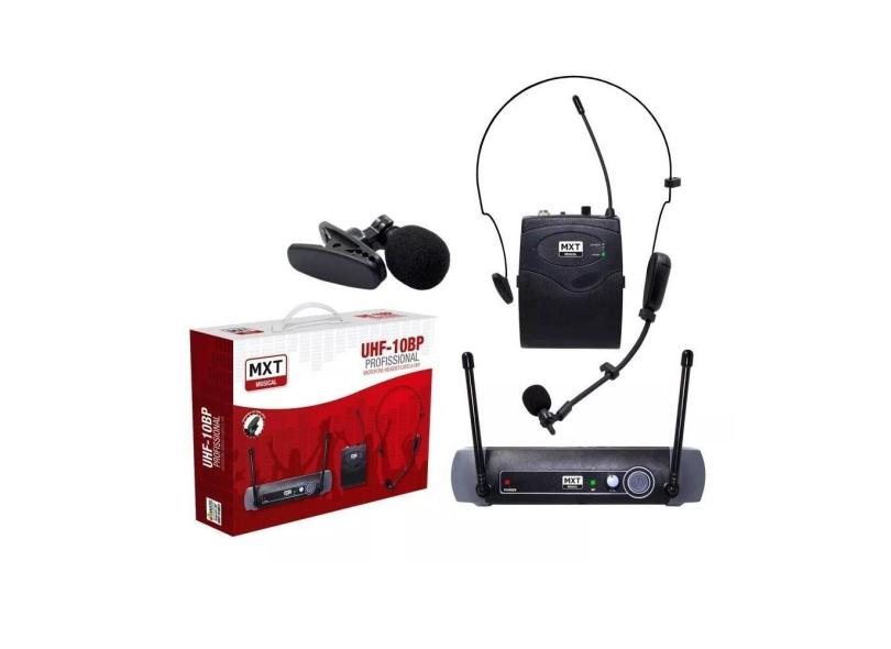 Microfone MXT Sem Fio Headset/Lapela UHF-10BP - AC2159