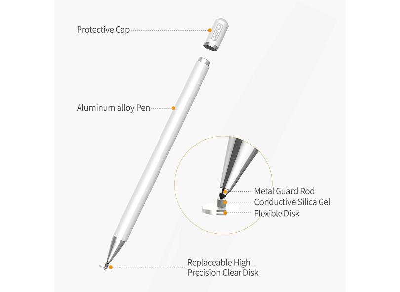 Canetas Stylus Para Ipad Pencil Caneta Capacitiva Alta Sensibilidade