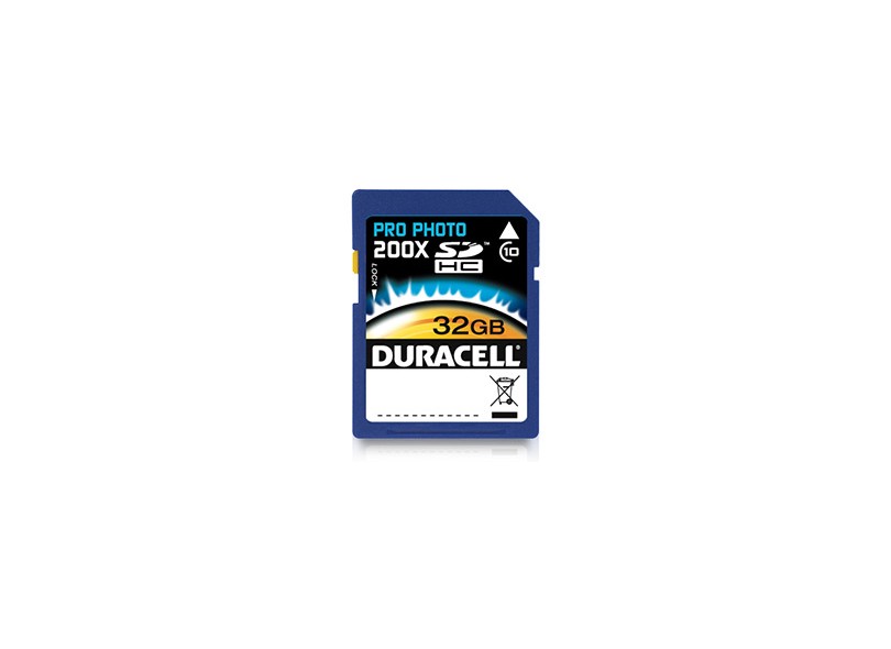 Cartão de Memória SDHC Duracell 32 GB DU-SD1032G-C