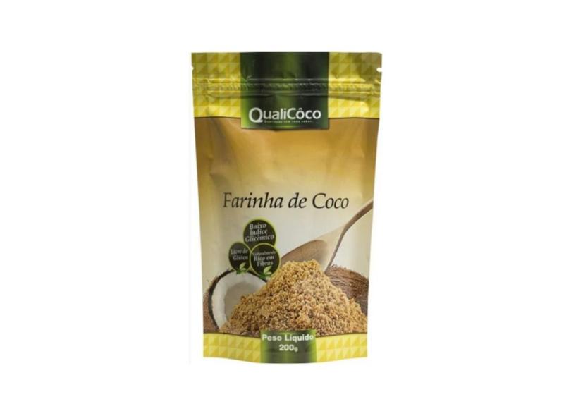 Farinha de Coco - Rico em Fibras - Qualicôco - Sache com 200g com o ...
