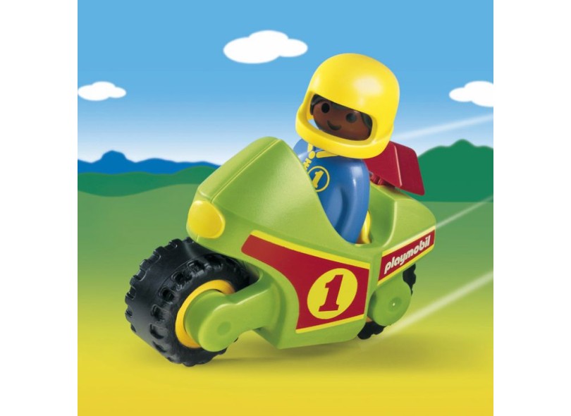 Boneco Playmobil 123 Motocicleta - Sunny
