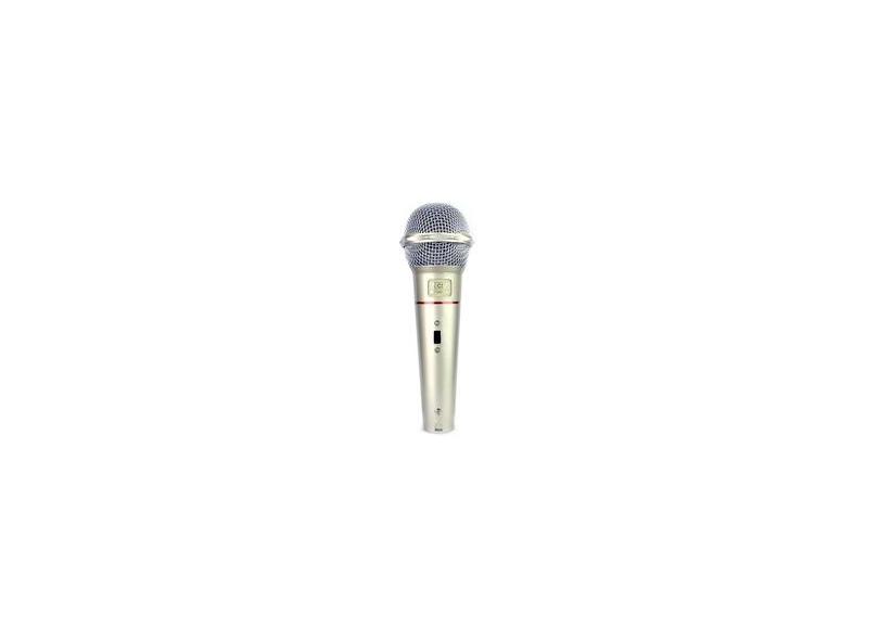 Microfone Karaoke Barato CSR 505 Prata + Cabo 3 Metros Envio Já
