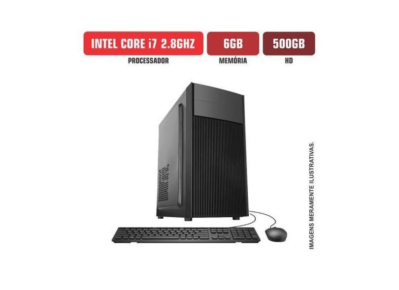 Computador Flex Computer Intel Core i7 6Gb HD 500Gb Com Kit e DVDRW