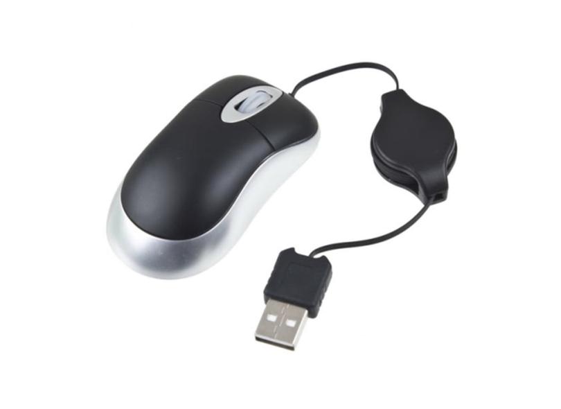 Slim retrátil Scroll Mouse óptico USB para notebook Sensor óptico de ...