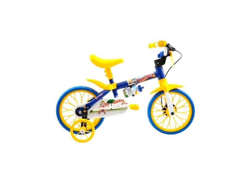 Bicicleta nathor aro 12 big boy shark masc azul/amar bike