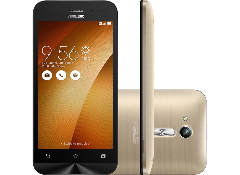 Smartphone Asus ZenFone Go ZB452KG 2 Chips 8GB Android 5.1 (Lollipop) 3G Wi-Fi