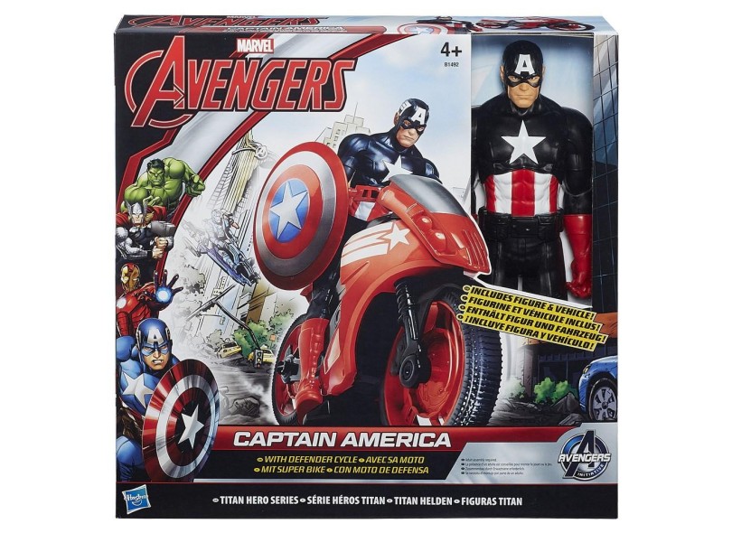 Boneco Capitão América Titan Hero B1492 - Hasbro