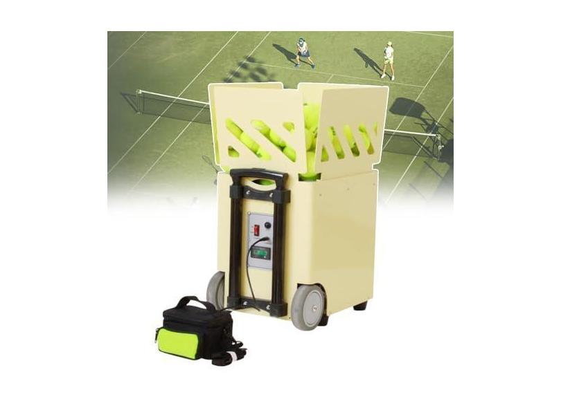 Máquina Portátil De Bola De Tênis, Equipamento De Prática De Tênis Com Lançador De Bola Automático, Ângulo De Lançamento Ajustável, Para Iniciantes Em Esportes De Treinamento Solo