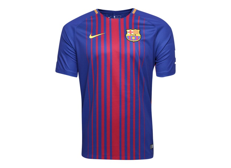 Camisa Torcedor Barcelona I 2017/18 Sem Número Nike