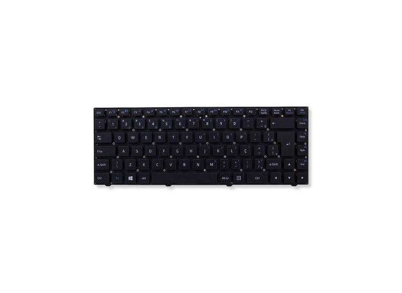 Teclado para Notebook bringIT compatível com CCE Win F511  Preto ABNT2