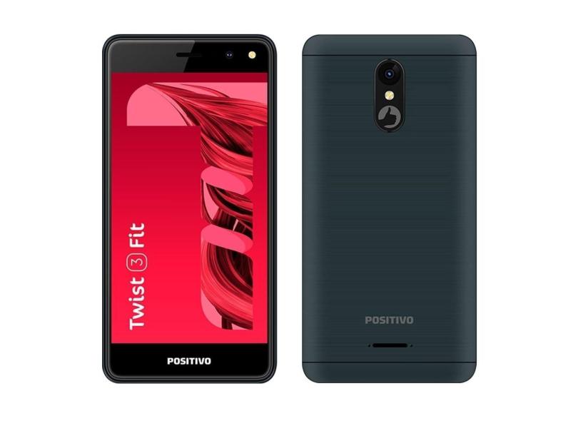 Smartphone Positivo Twist 3 Fit Grafite , Tela 5", 3G+WI-Fi, Android Oreo, Câm Traseira 5MP e Frontal 5MP, 32GB