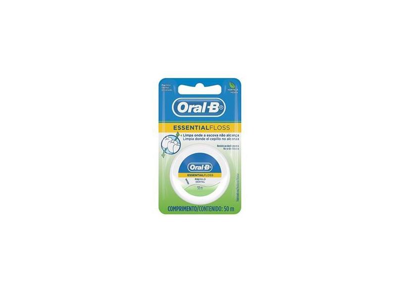 FIO DENTAL ORAL-B SABOR HORTELÃ- MENTA 50 METROS