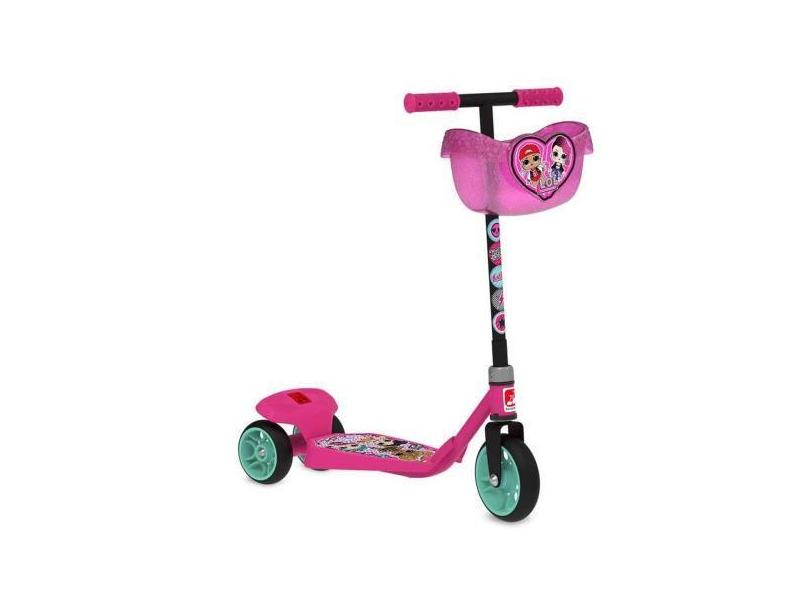 Patinete Infantil Lol Surprise 3 Rodas Rosa - Bandeirante