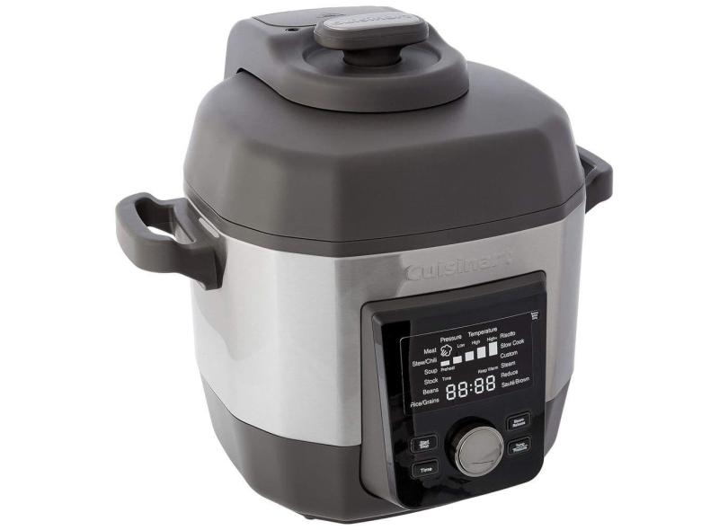 Panela de Pressão 12 em 1 Capacidade 5.6 L, 15 PSI, Aço Inoxidável, CUISINART CPC 900, Cinza