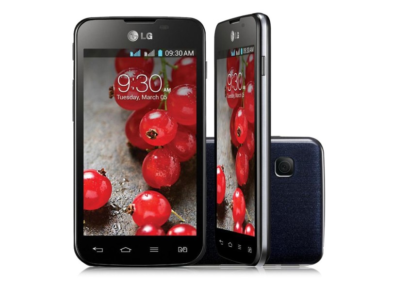Smartphone LG Optimus L5 II Dual E455 Câmera 5,0 MP 2 Chips 4GB Android 4.1 (Jelly Bean) 3G Wi-Fi