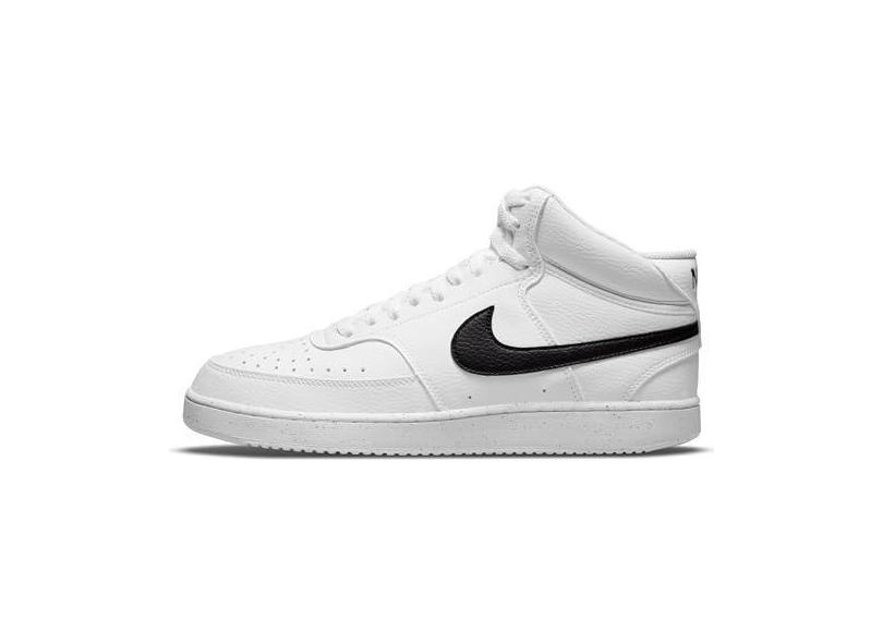 Nike Court Vision Mid Next Nature Mens Trainers, White Black White, 11 US