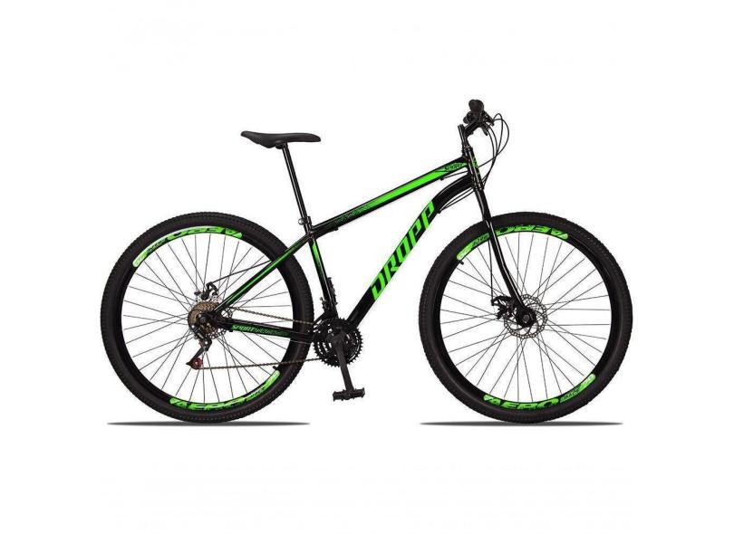 Bicicleta 29 Dropp Sport Aço 21 Marchas Freio A Disco Preto+verde