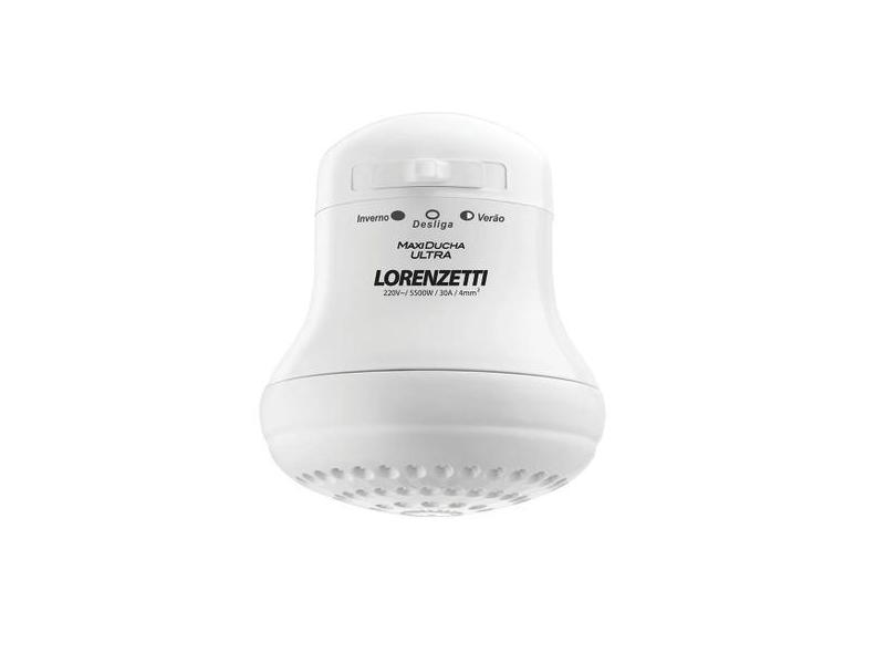 Chuveiro Elétrico De Parede Lorenzetti Maxi Ducha Ultra Branco 5500w 2