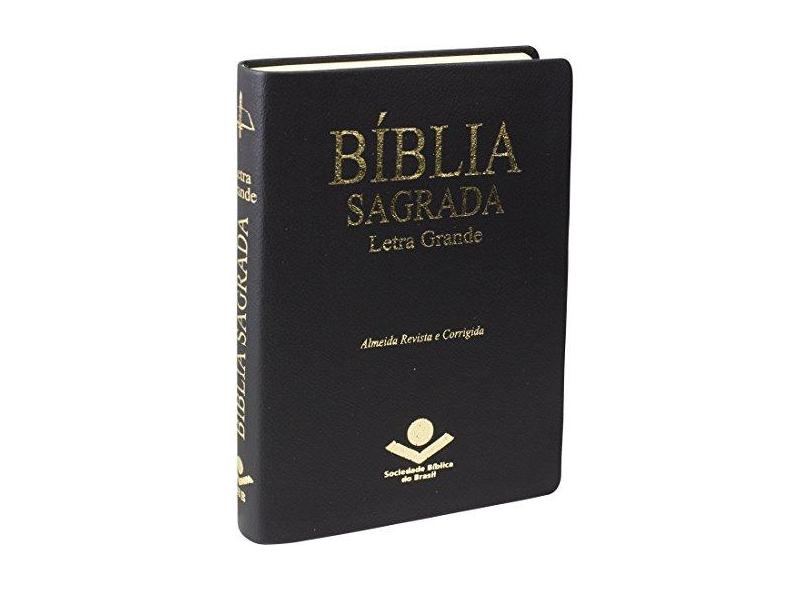 Bíblia Sagrada Letra Grande - Couro Sintético Preta - Vários Autores - 7899938405437