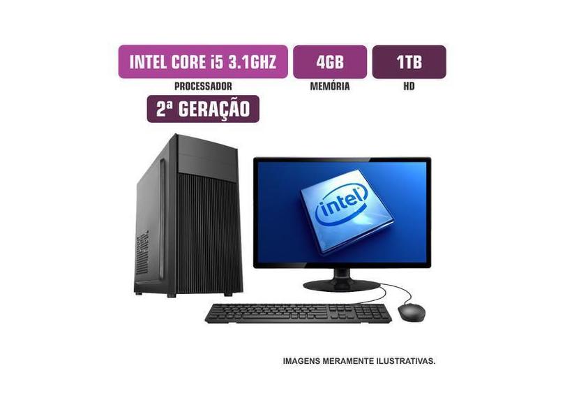 Computador Flex Computer Intel Core I5-2400S 4Gb Hd 1Tb Com Kit Monito