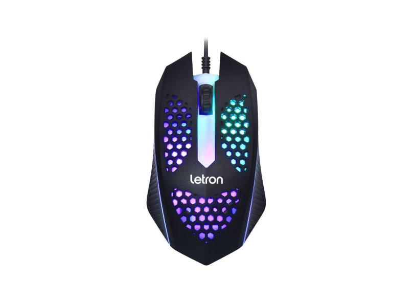 Mouse Gamer Rgb c/ 3 Botões Até 1000 Dpis Comb M1613 Letron