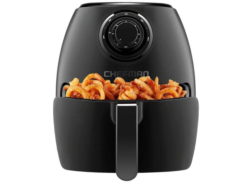 Fritadeira Elétrica Airfryer 3.4 Litros com Controle de Temperatura e Temporizador 60 Min, 110V 1200W, Preta 