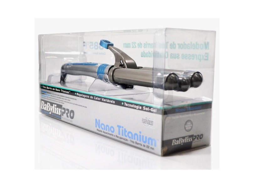 Modelador Titânio 22mm Babyliss Pro Nano Titanium Triondas