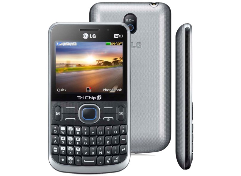 Celular LG C398 Câmera 2,0 MP 3 Chips Wi-Fi