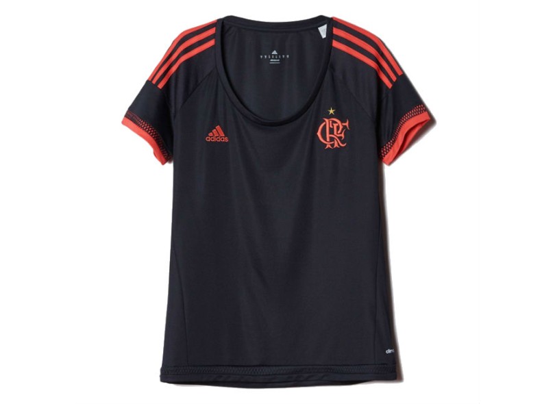 Camisa Jogo Feminina Flamengo III 2016 sem número Adidas